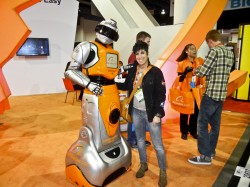 CES 2012 Life Sized Robot and Allie Shaw