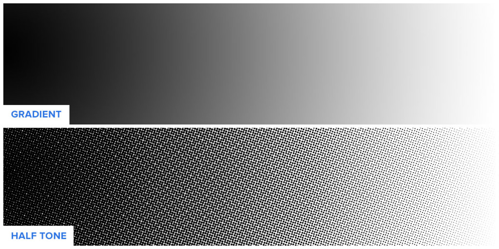 Visual for halftone and gradient